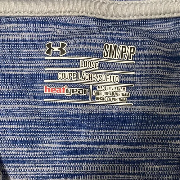 Men’s Under Armour Heat Gear long sleeve Blue 1/4 zip Shirt S Small - Picture 3 of 3